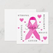 Carte de cancer du sein (Devant / Derrière)