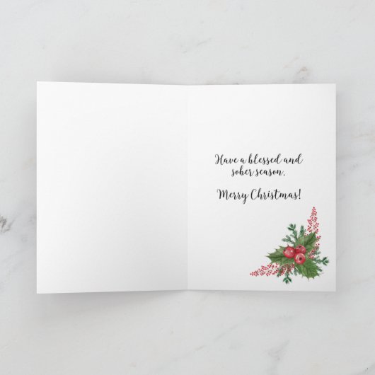 Carte de Candy Cane Sober (Intérieur)