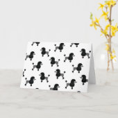 Carte de caniche (Fleur jaune)