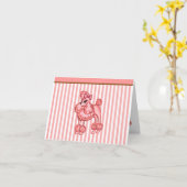 Carte de caniche (Fleur jaune)