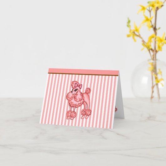 Carte de caniche (Fleur jaune)