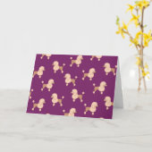 Carte de caniche (Fleur jaune)