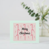 Carte de cannes de bonbon de Noël (Debout devant)
