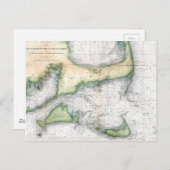 Carte de Cap Cod, Nantucket, Martha's Vineyard (Devant / Derrière)