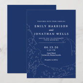 Carte de Cape Cod Côtière Faire-Part de Mariage (Devant / Derrière)