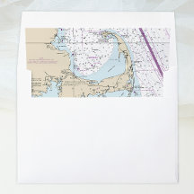 Carte de Cape Cod Graphique nautique Mariage DIY