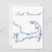 Carte de Cape Cod South Yarmouth Nom de Table de M (Devant)