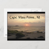 Carte de Cape May Point, NJ au coucher du soleil (Devant / Derrière)