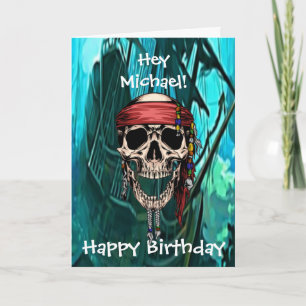 Carte de capitaine du navire à crâne de pirate