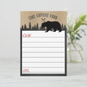 Carte de capsule de temps de bûcheron (Debout devant)