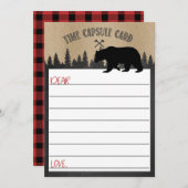 Carte de capsule de temps de bûcheron (Devant / Derrière)