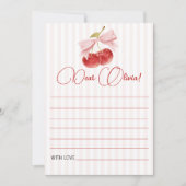Carte de capsule temporelle d'anniversaire Cerise (Devant)