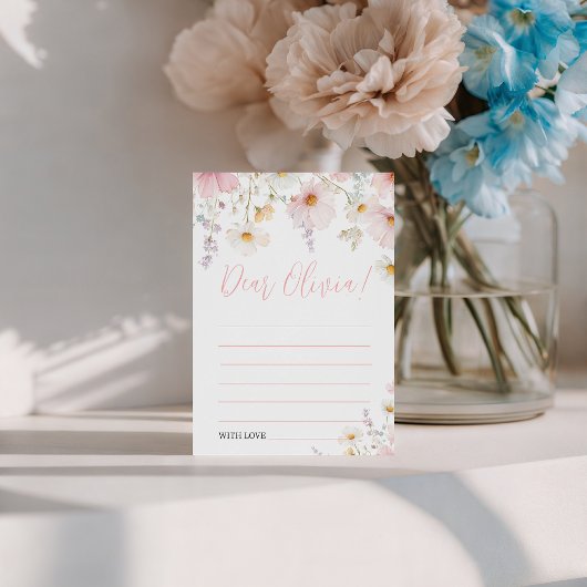 Carte de capsule temporelle d'anniversaire Fleur s