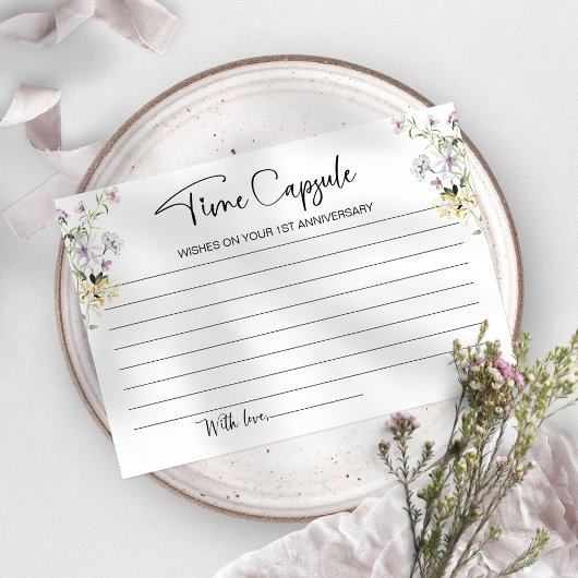 Carte de capsule temporelle pour le premier annive