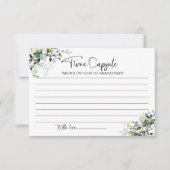 Carte de capsule temporelle pour le premier annive (Devant)