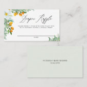 Carte de carafe à couches d'aquarelle et de kumqua (Devant / Derrière)