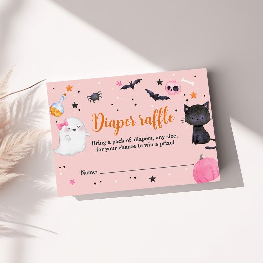 Carte de carafe Baby shower Halloween Boo