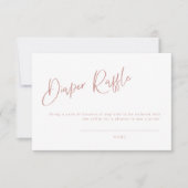 Carte de carafe Baby shower Rose rose (Devant)