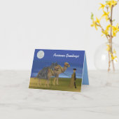 Carte de caravane de désert de pâque (Fleur jaune)