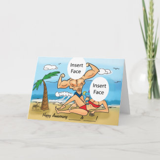 Carte de caricature photo personnalisée pour un jo