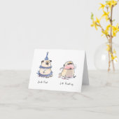 Carte de carlin Jack Frost et Jill Frosting (Fleur jaune)