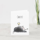 Carte de carlin noir drôle (Devant)