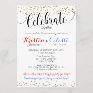 Carte de carnet d'invitation pour Baby shower comm