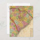 Carte De Caroline Du Nord Et Du Sud Et Géorgie (Devant / Derrière)