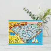 Carte de Caroline du Sud Faire-part de déplacement (Debout devant)