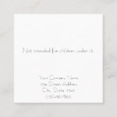 Carte de Carré de bordure feuille personnalisée (Dos)