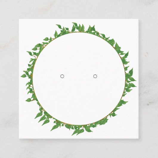 Carte de Carré de bordure feuille personnalisée (Devant)