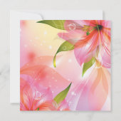 Carte de Carré Mariage rose Hibiscus (Dos)