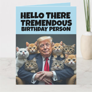 CARTE DE CARTE D'ANNIVERSAIRE DE CHAT DRÔLE DE TRU