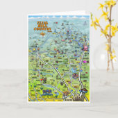 Carte de carte de bande dessinée de pays de (Fleur jaune)