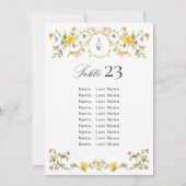 Carte de carte de Fleur sauvage à aquarelle élégan (Devant)