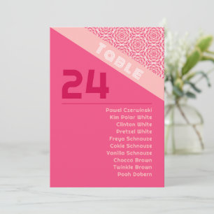 Carte de carte de Mariage rouge Rose géométrique