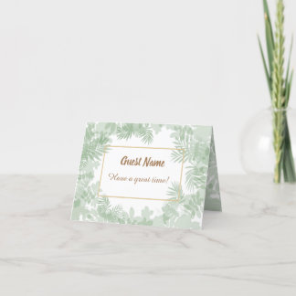 carte de carte de remerciements et table