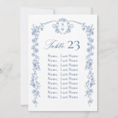 Carte de carte de siège Floral de Grace Ornate Vic (Dos)