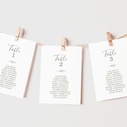 Carte de carte de tableau d'assise pour le nombre 