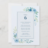 Carte de carte de tableau Floral bleu (Devant)