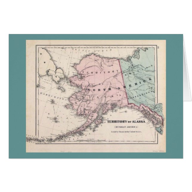 Carte de carte/levain de l'Alaska (Devant horizontal)