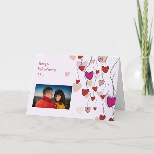 Carte de Carte photo des Coeurs de Valentine (Devant)