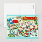 Carte de carte postale de salutation du Texas (Devant / Derrière)