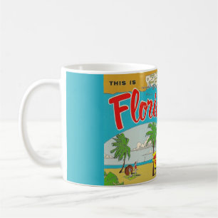 Carte de carte postale illustrée de Mug de Floride