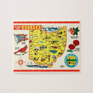 Carte de carte postale Ohio Jigsaw Puzzle