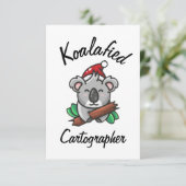 Carte de cartographe koalafied (Debout devant)