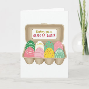 Carte de carton d'œufs printanière festive