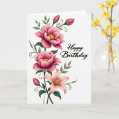 Carte de cascade florale joyeuse (Fleur jaune)