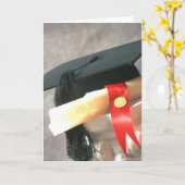 Carte de casquette et de diplôme (Fleur jaune)