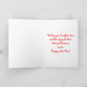 Carte de Casquette rouge sapin de Noël (Intérieur)